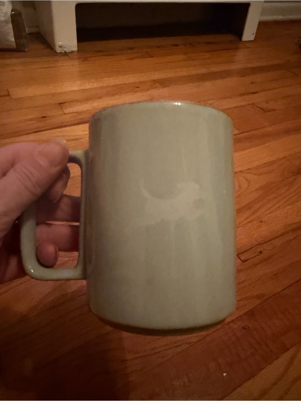 Hasami Porcelain mug with cute dog etching